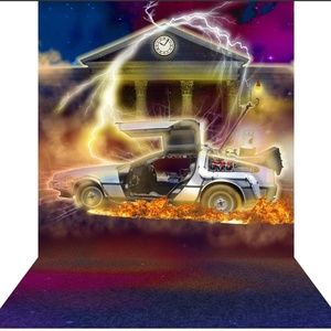 Back to the Future Backdrop
